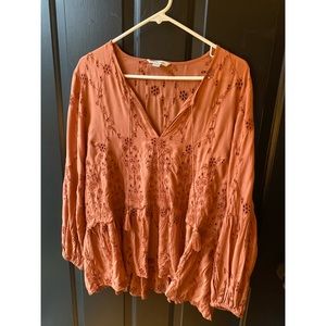 🧡Boho AEO Eyelet Blouse